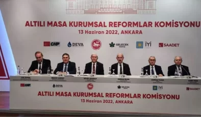 Altılı Masanın Kurumsal Reformlar Komisyonu Raporu Açıklandı…