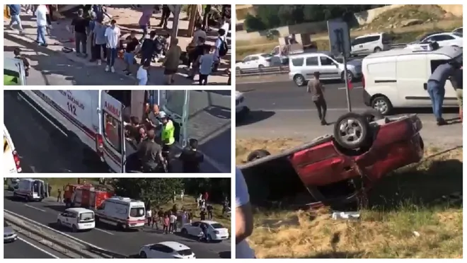 Takla Atan Otomobil Durağa Girdi, 1 Kişi Öldü, 12 Kişi de Yaralandı…