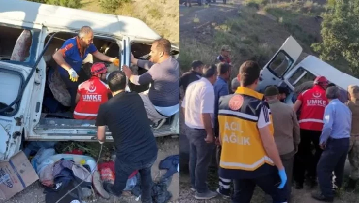 Siirt’te İşçileri Taşıyan Minibüs Uçuruma Yuvarlandı: 4 Ölü, 6 Yaralı…
