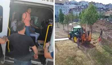 Çekmeköy’de Polis Copları Eşliğinde Ağaç Sökümü…