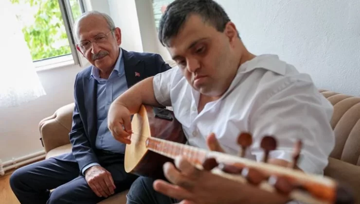 Kılıçdaroğlu, Down Sendromlu Sanatçı Aras’ı Ziyaret Etti…