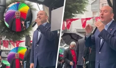 Soylu’nun Mitinginde Gökkuşağı Renkli Şemsiye’ye Operasyon…