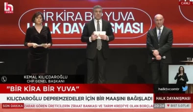 Kılıçdaroğlu “Bir Kira Bir Yuva” Kampanyasında Bir Maaşını Bağışladı…