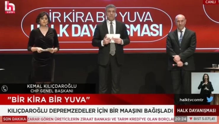 Kılıçdaroğlu “Bir Kira Bir Yuva” Kampanyasında Bir Maaşını Bağışladı…
