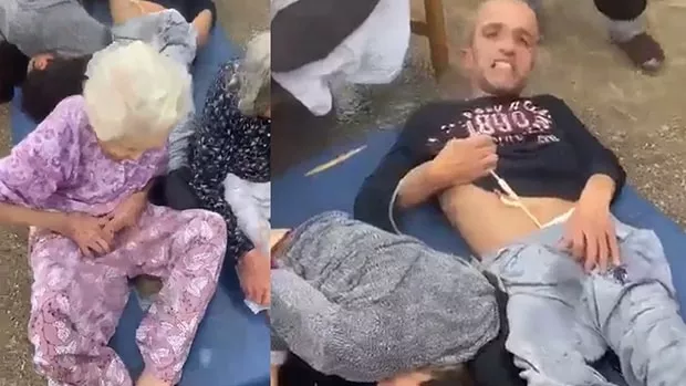 Malatya’da Bakımevi Önünde Hastalar Soğuktan Donmak Üzere…