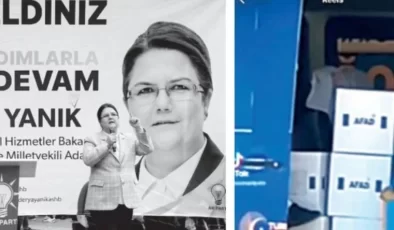 AFAD’ın Depremze Yardım Kolisi Yanık’ın Propaganda Aracından Çıktı…