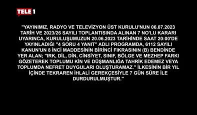 Tele1’in Ekranı Karartıldı…