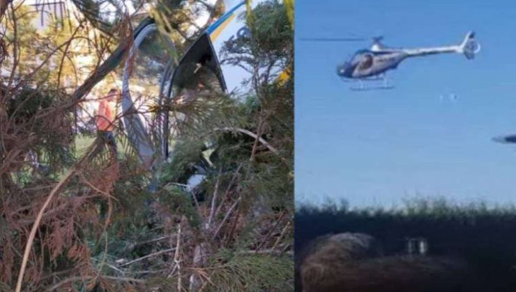 Afyonkarahisar’da Helikopter Düştü…