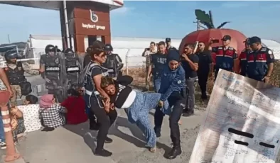Jandarma, Agrobay’da Direnen İşçileri Taşıyan Minibüse Ceza Kesip Trafikten Men Etti…