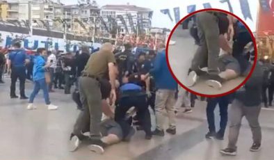 Polis Yerdeki Öğrenciyi Çiğnedi…