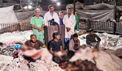Hastane Bombalanmasında Ölenlerin Cenazeleriyle Açıklama Yaptılar…
