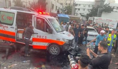 İsrail Gazze’de Ambulans Konvoyunu Vurdu…