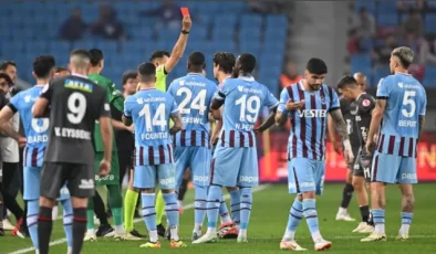 Trabzonspor, Yumruklu Kırmızı Kartlı Yarı Final İlk Maçını 10 Kişiyle Kazandı…