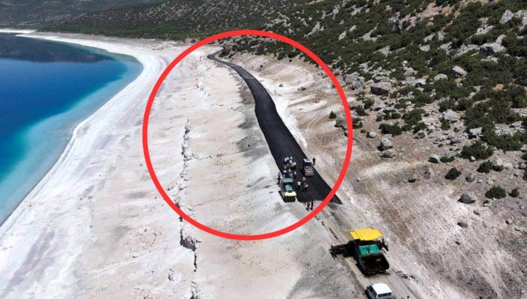Ayakkabıyla Bile Basılmamalı Denilen Salda Gölü’ne Asfalt Döktüler…