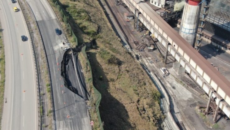 Karabük’te Karayolu Çöktü, Demir Yolu Ulaşıma Kapandı…