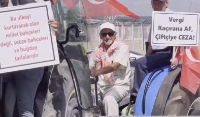 Mazot Alamayan Çiftçinin Traktörlü Eylemi, Mazotu Bitince Kısa Sürdü…