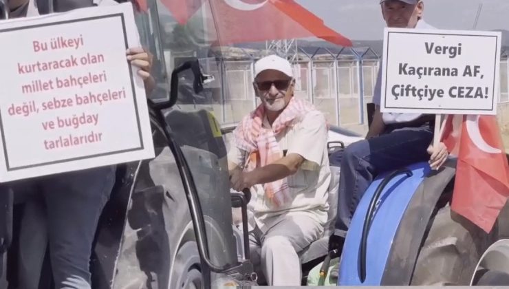 Mazot Alamayan Çiftçinin Traktörlü Eylemi, Mazotu Bitince Kısa Sürdü…