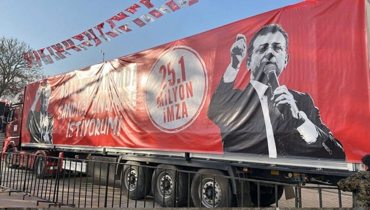 İmamoğlu İçin 25,1 Milyon İmza Toplandı, İmzalar TIR’la Kurultaya Getirildi…