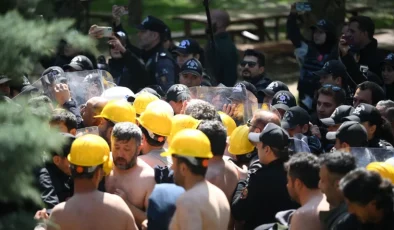 Açlık Grevindeki Madencilere Biber Gazı…