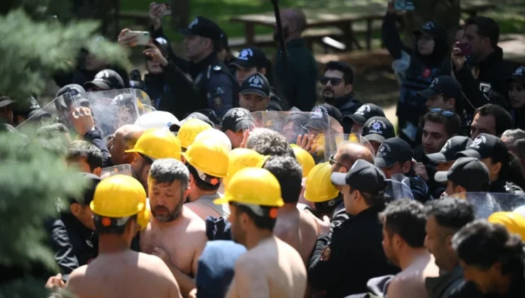 Açlık Grevindeki Madencilere Biber Gazı…